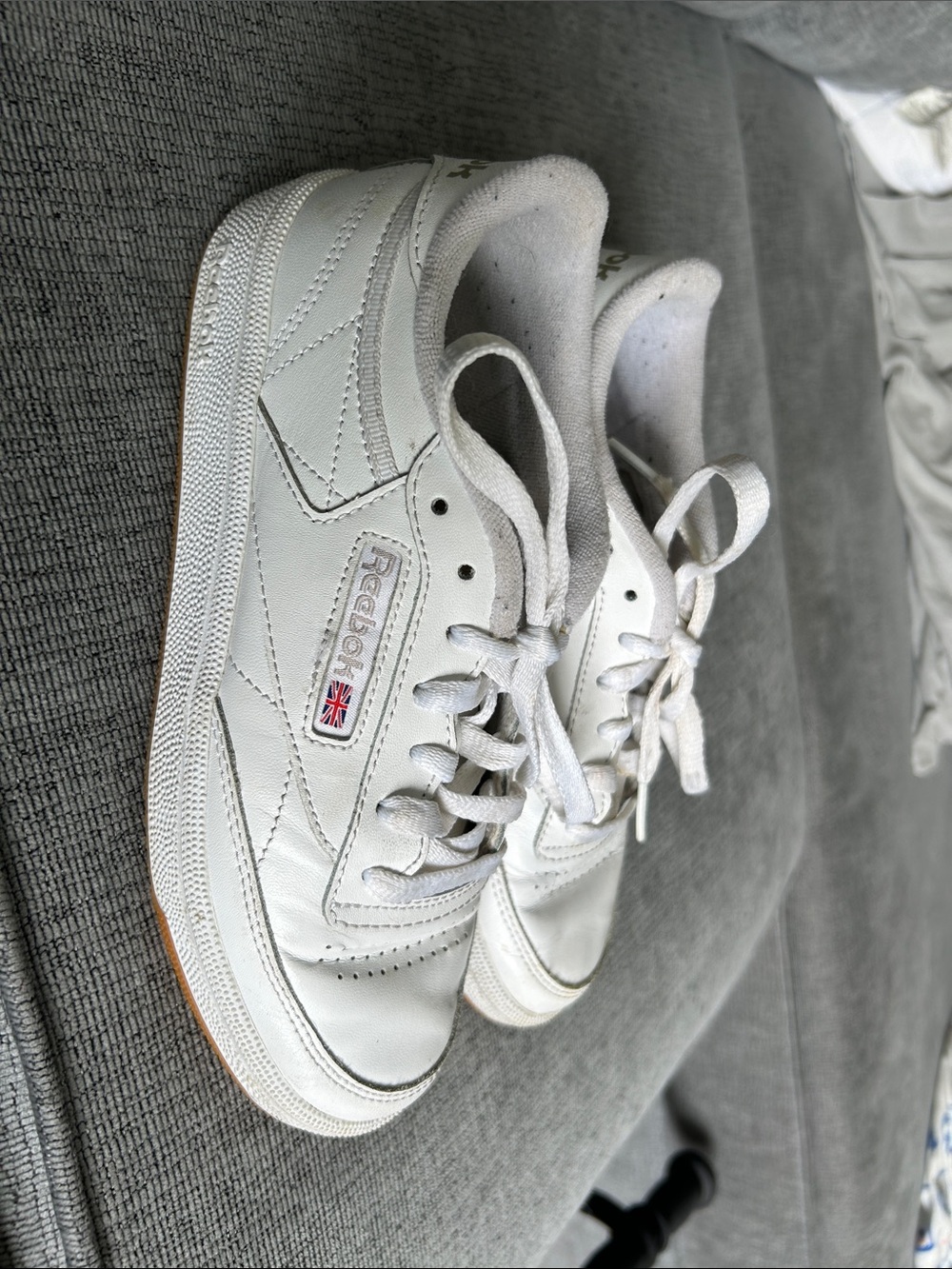 Reebok White Leather Low-Top Trainers